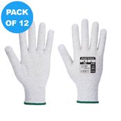 Portwest ANTISTATIC MICRO DOT GLOVE - A196 Pack of 12 image