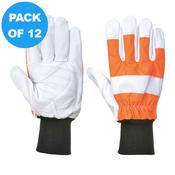 Portwest OAK CHAINSAW PROTECTIVE GLOVE (CLASS 0) - A290 Pack of 12 image