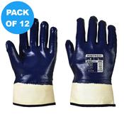 Portwest FULLY DIPPED NITRILE SAFETY CUFF - A302 Pack of 12 image