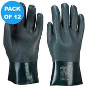 Portwest DOUBLE DIPPED PVC GAUNTLET 27CM - A827 Pack of 12 image