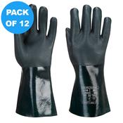 Portwest DOUBLE DIPPED PVC GAUNTLET 35CM - A835 Pack of 12 image