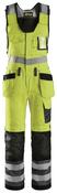 Snickers 0213 High-Vis One-piece Holster Pocket Trousers, Class 2 image