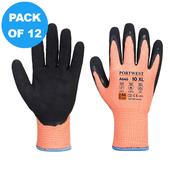 Portwest Vis-Tex Winter HR Cut Glove Nitrile A646 - Pack of 12 image