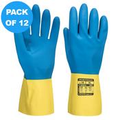 Portwest Double Dipped Latex Gauntlet A801 - Pack of 12 image
