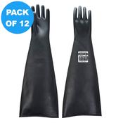 Portwest Heavyweight Latex Rubber Gauntlet 600mm A803 - Pack of 12 image