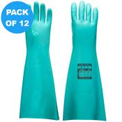 Portwest Extended Length Nitrile Gauntlet A813 - Pack of 12 image