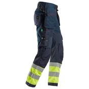 Snickers 6931 FlexiWork, High-Vis Work Trousers+ Holster Pockets Class 1 image