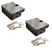 Able Automation  Cataphoresis finished steel foundation box with 110 opening and release levers SET FOR DOUBLE GATES