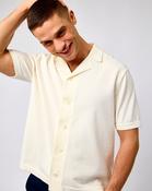 Egret Detail Amour Intarsia Relaxed Knit Short Sleeve Shirt - M / Egretdetai image