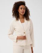 Whisper White Stripe Briddi Cotton Blazer Jacket - 38 / Whisper Wh image