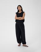 Black Bertie Cotton Balloon Trousers - L / Black image