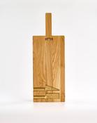 Oak Cheese Board with Inlaid Knives image