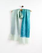 Green Ombre Kid Mohair Blend Scarf - ONE / Greeno image