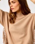 Dusty Oat Melis Fringe Jumper - M / Dusty Oat image