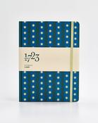 Teal Stripes &amp; Stars A4 Linear Notebook image