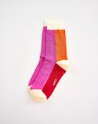 Purple &amp; Orange Colour Blocks Ankle Socks image