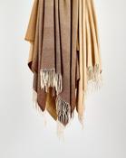 Ombre Camel Cashmere Blend Throw - L image