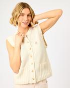 Créme Anaphe Button Vest - S / Creme image