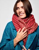 Bramble Houndstooth Wide Donegal Tweed Scarf image