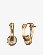 Gold Filled Minimalist Saucer Huggie Earrings - 13 mm image