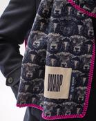 Navy Flock 303 Jacquard Merino Scarf image