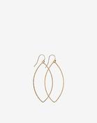 Gold Filled Hammered Oval Earrings - L image