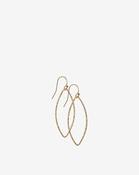 Gold Filled Hammered Oval Earrings - M image