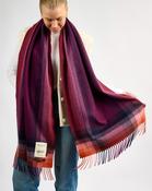 Plum &amp; Strawberry Gradient 100% Cashmere Scarf