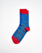 Blue &amp; Red Cyclist Socks image