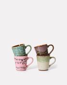 Brutalism 70s Ceramics Espresso Mugs - Set of 4 image