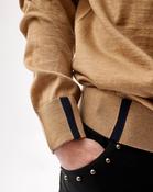 Unisex Biscuit 100% Merino Knit Crew Neck Jumper - L / Biscuit image