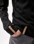 Unisex Black 100% Merino Knit Crew Neck Jumper - M / Black image