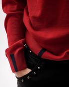 Unisex Red 100% Merino Knit Crew Neck Jumper - XS / Red image