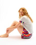Multicolour Stripes Grey Cotton T-Shirt - M / Grey
