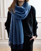 Navy Cashmere Wool Sandymount Scarf image