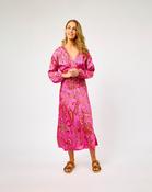 Pink Emma Paisley Print Dress - 10 / Pink image