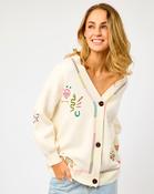 Cream Martha Western Print Cardigan - L / Cream image