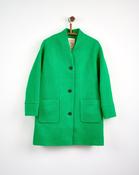 Oak Emerald on Emerald Donegal Wool Coat - XS / Emerald On Emerald