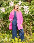 Oak Neon Pink on Pink Donegal Wool Coat - XL / Neon Pink On Pink
