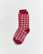 Pink Heart Ankle Socks image