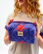 Red Stars Quilted Cotton Make-Up Bag - ONE / Blue