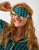 Teal Stripes &amp; Stars Cotton Eye Mask - ONE / Teal image