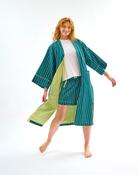 Teal Stripes &amp; Stars Kimono - ONE / Teal