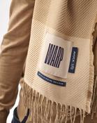 Cream &amp; Camel Two Tails Of Merino Scarf image