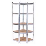 Corner Shelving | 980mm x 400mm x 1800mm | Galvanised | Ref:BS006