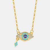 Teardrop evil eye necklace image