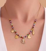 Multicoloured Charm Necklace