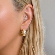 Vintage Inspired crystal hoop