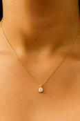 Gold Cubic Zirconia Pendant Necklace image