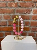 Pastel Pink &amp; Raspberry Jade Beaded Bracelet